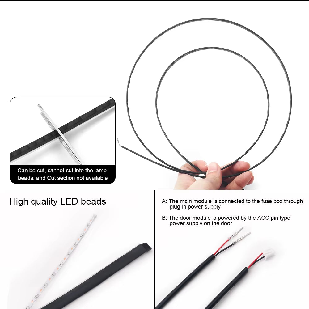 Premium Acrylic Neon LED Car Lights