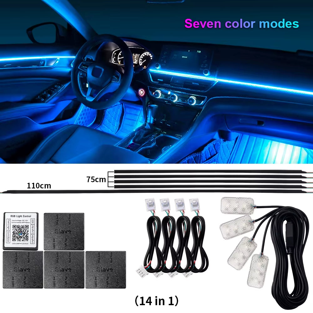 Premium Acrylic Neon LED Car Lights