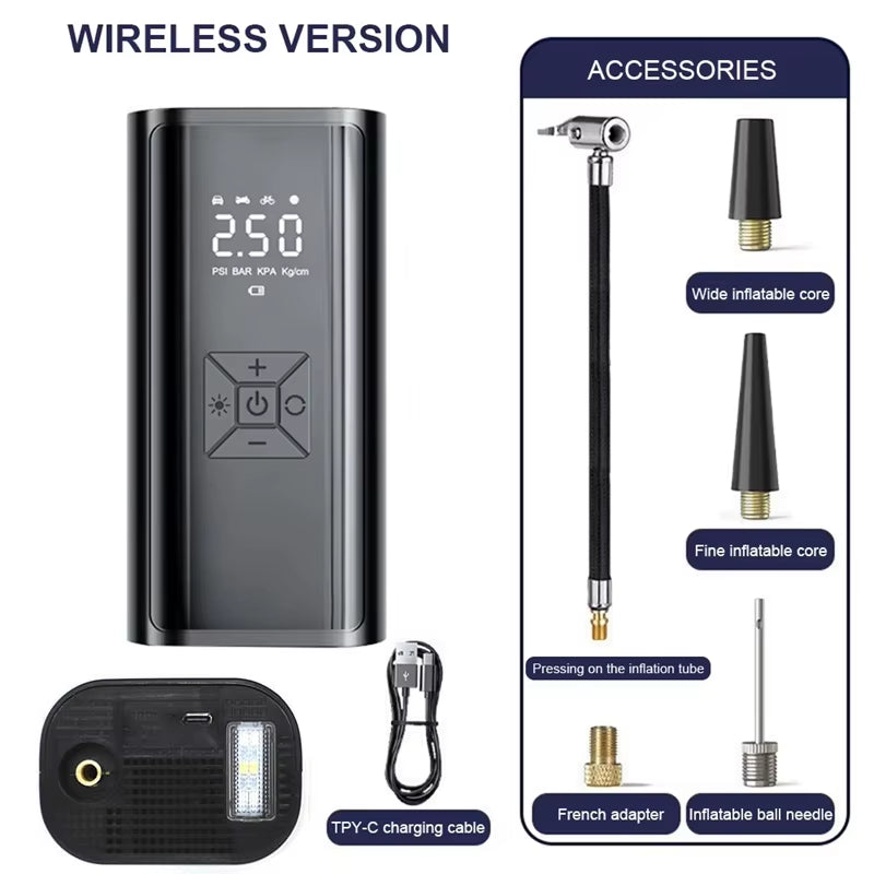Wireless Portable Tire Inflator Pump