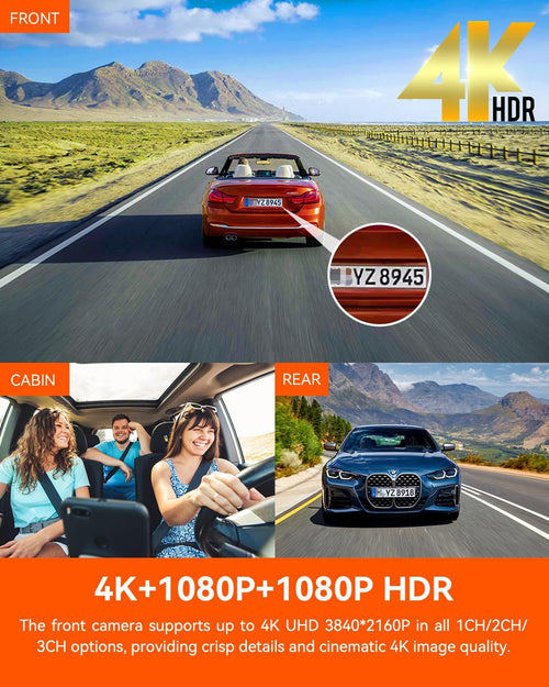 4K Front & Rear Dash Camera System