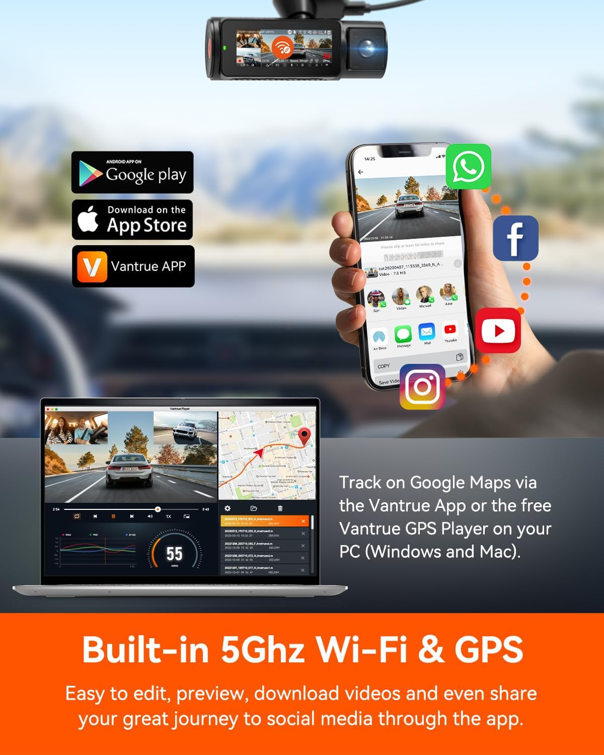 4K Front & Rear Dash Camera System
