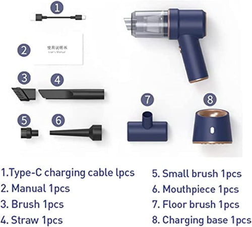 120W Wireless Car Vacuum & Air Blower