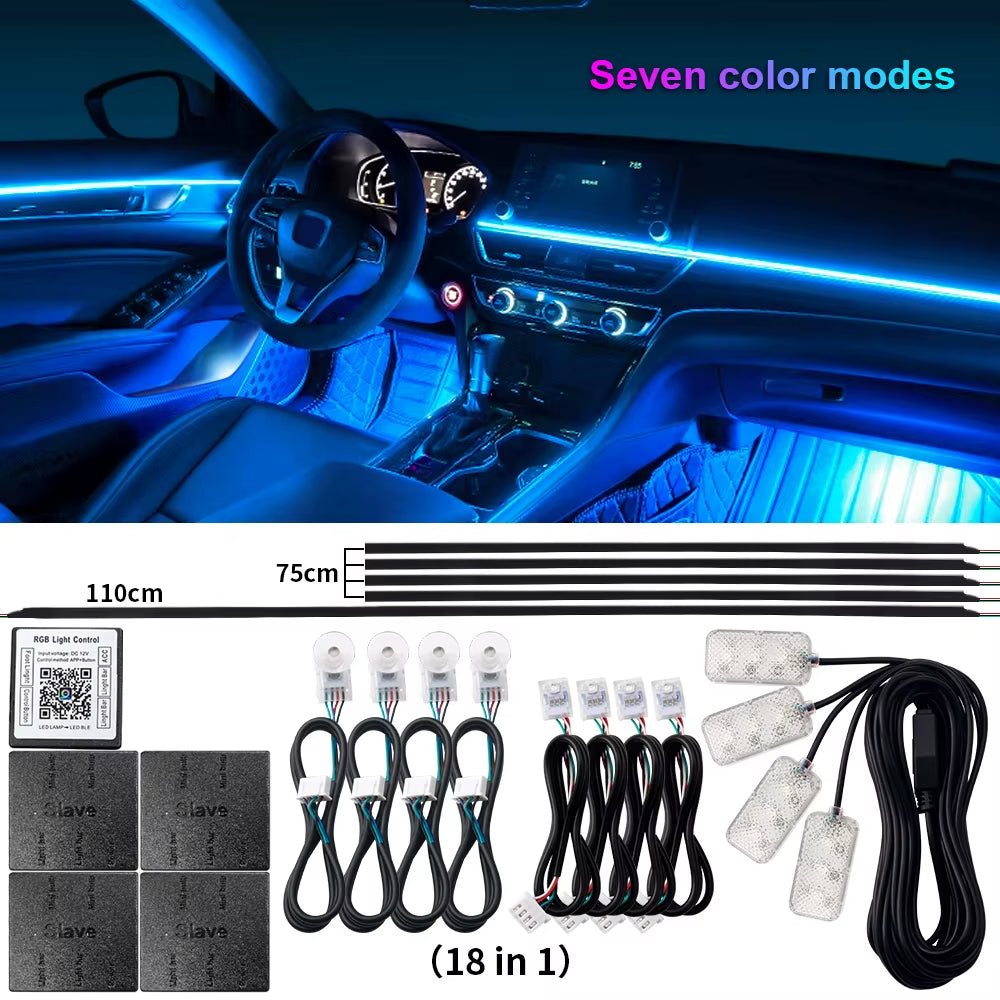 Premium Acrylic Neon LED Car Lights